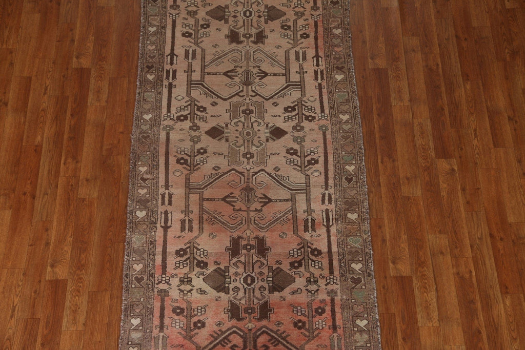 Vintage Wool Ardebil Persian Runner Rug 3x9