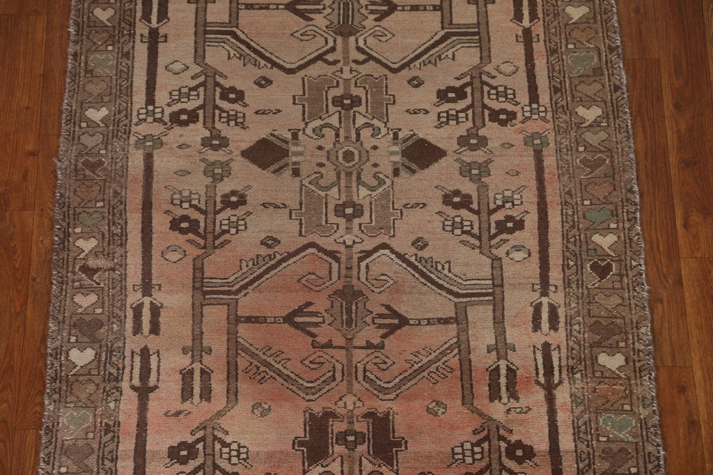 Vintage Wool Ardebil Persian Runner Rug 3x9