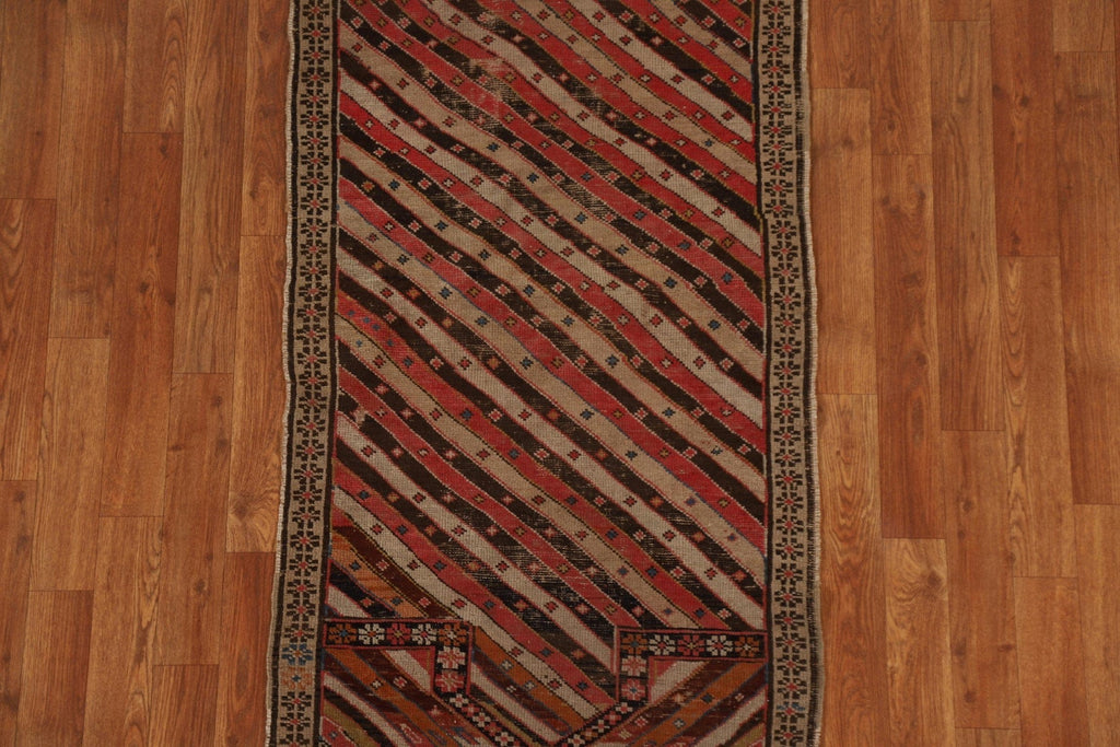 Pre-1900 Antique Vegetable Dye Kazak Oriental Rug 2x4