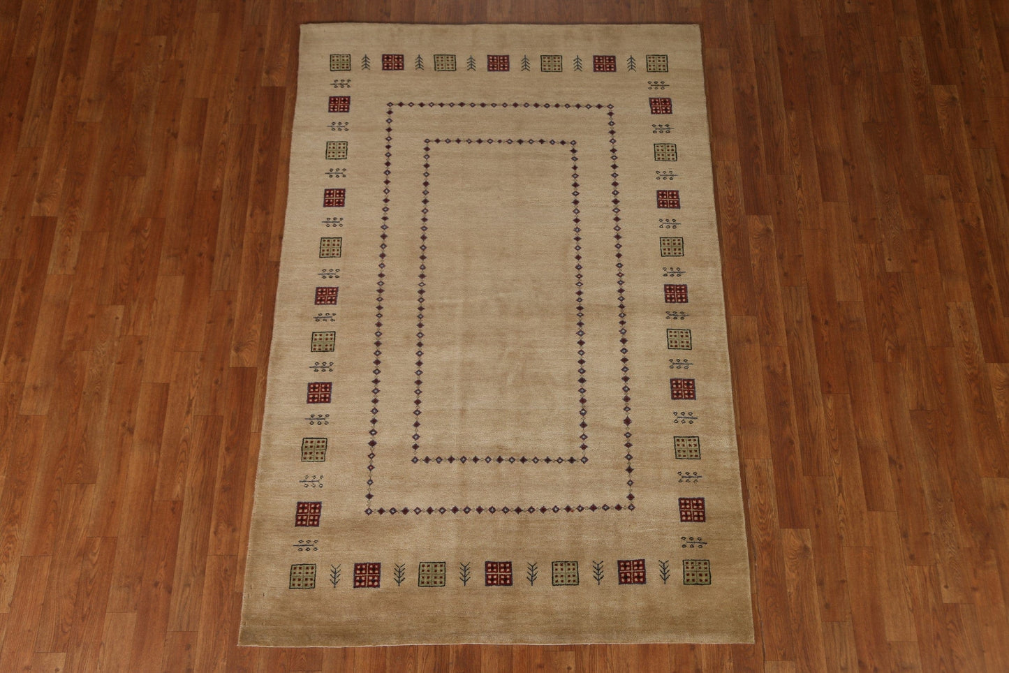 Handmade Gabbeh Kashkoli Oriental Area Rug 4x7