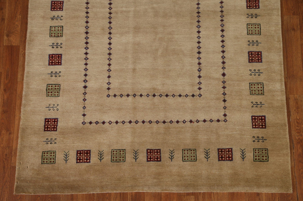 Handmade Gabbeh Kashkoli Oriental Area Rug 4x7