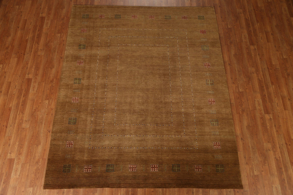 Brown Gabbeh Oriental Area Rug 7x8