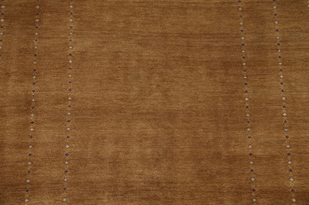 Brown Gabbeh Oriental Area Rug 7x8