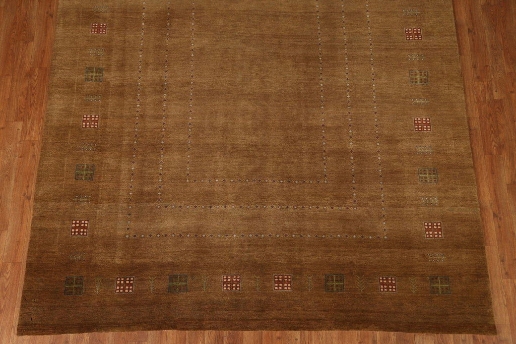 Brown Gabbeh Oriental Area Rug 7x8