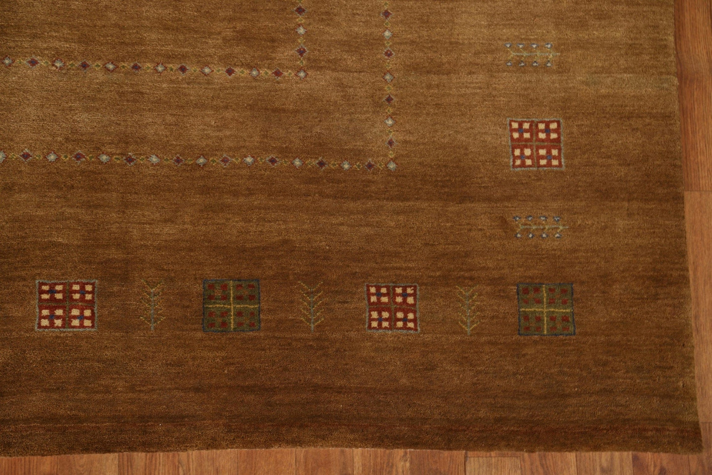 Brown Gabbeh Oriental Area Rug 7x8