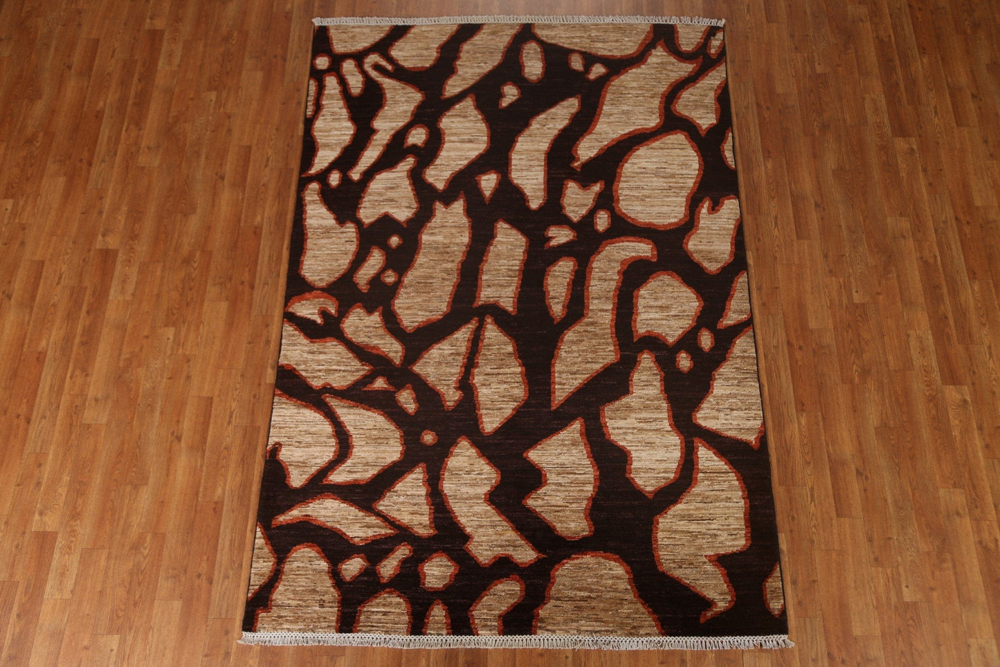 Contemporary Abstract Oriental Area Rug 5x8