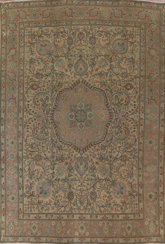 Distressed Tabriz Persian Area Rug 10x13