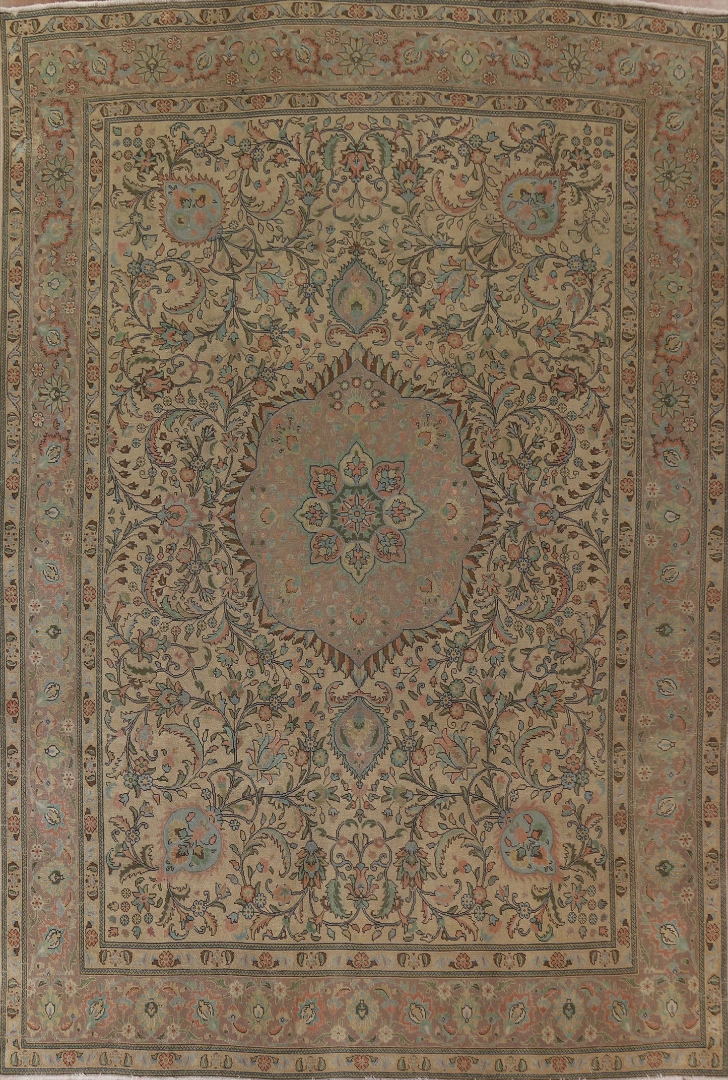 Distressed Tabriz Persian Area Rug 10x13