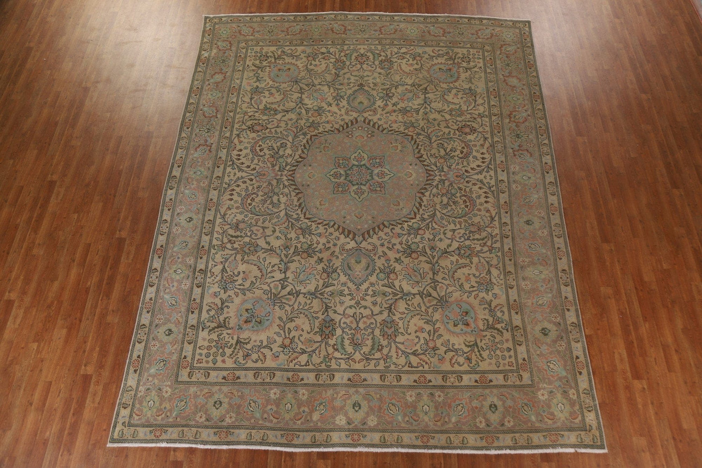 Distressed Tabriz Persian Area Rug 10x13