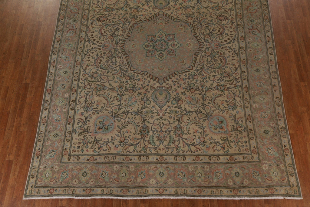 Distressed Tabriz Persian Area Rug 10x13