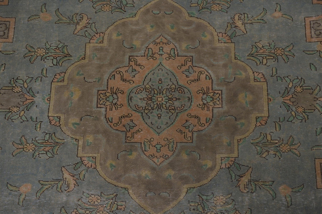 Over-Dyed Distressed Tabriz Persian Area Rug 8x11