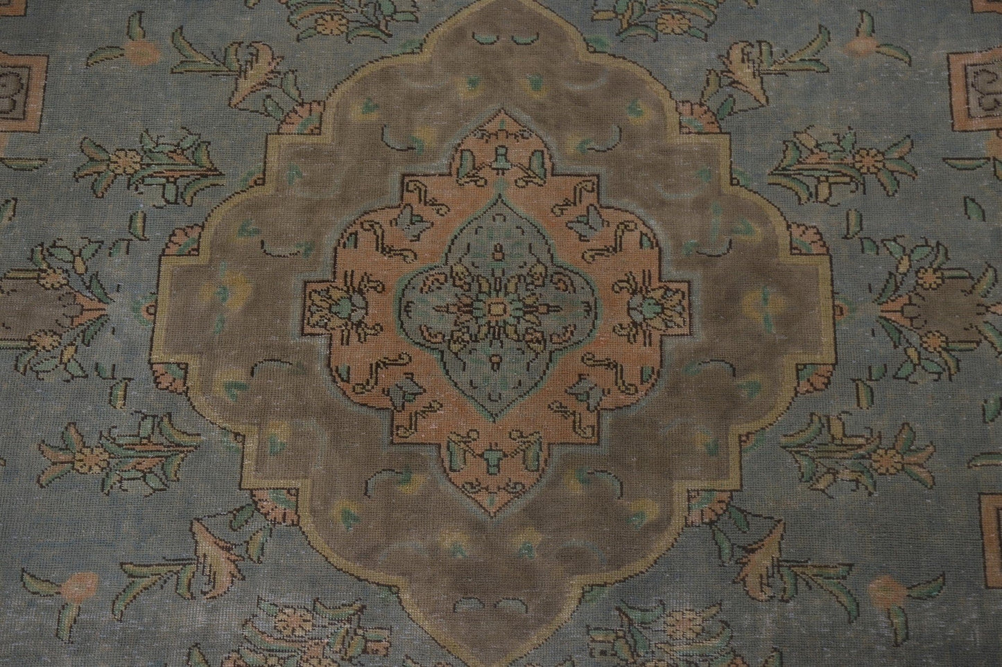 Over-Dyed Distressed Tabriz Persian Area Rug 8x11