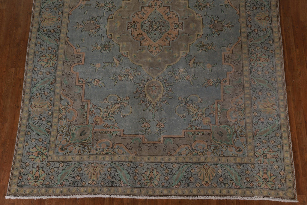 Over-Dyed Distressed Tabriz Persian Area Rug 8x11