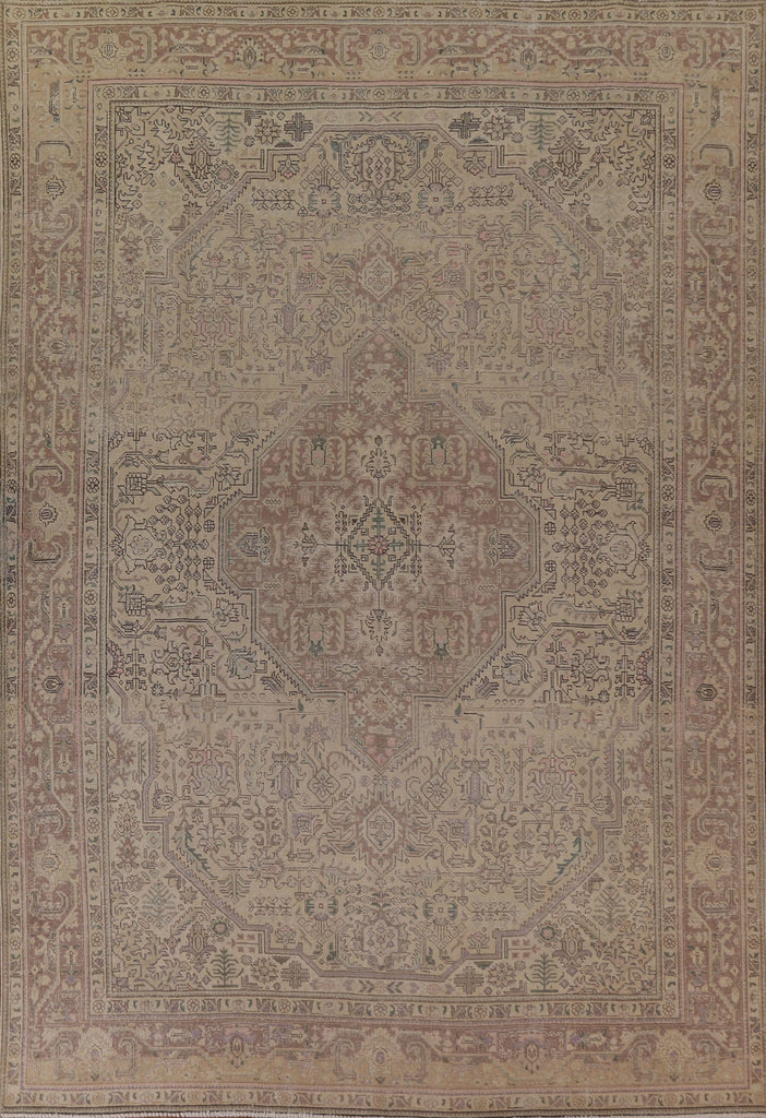 Distressed Tabriz Persian Area Rug 10x12