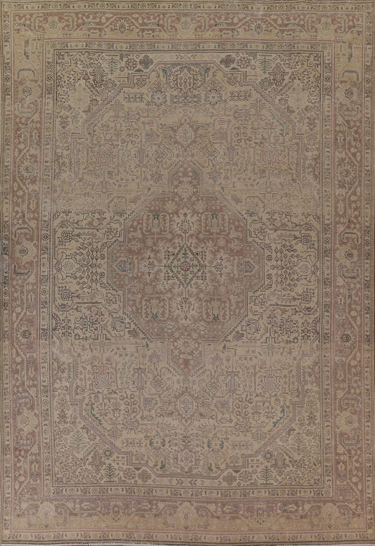 Distressed Tabriz Persian Area Rug 10x12