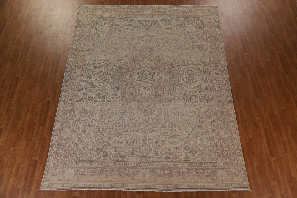 Distressed Tabriz Persian Area Rug 10x12