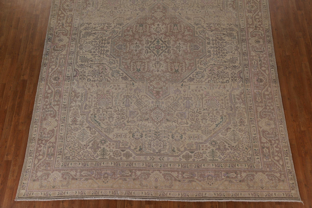 Distressed Tabriz Persian Area Rug 10x12