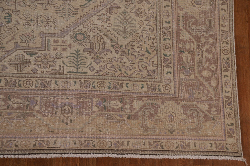 Distressed Tabriz Persian Area Rug 10x12