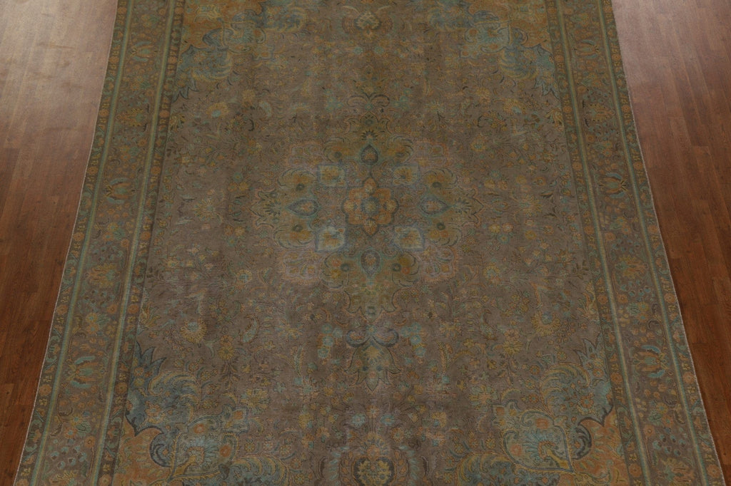 Over-Dyed Distressed Tabriz Persian Area Rug 9x13