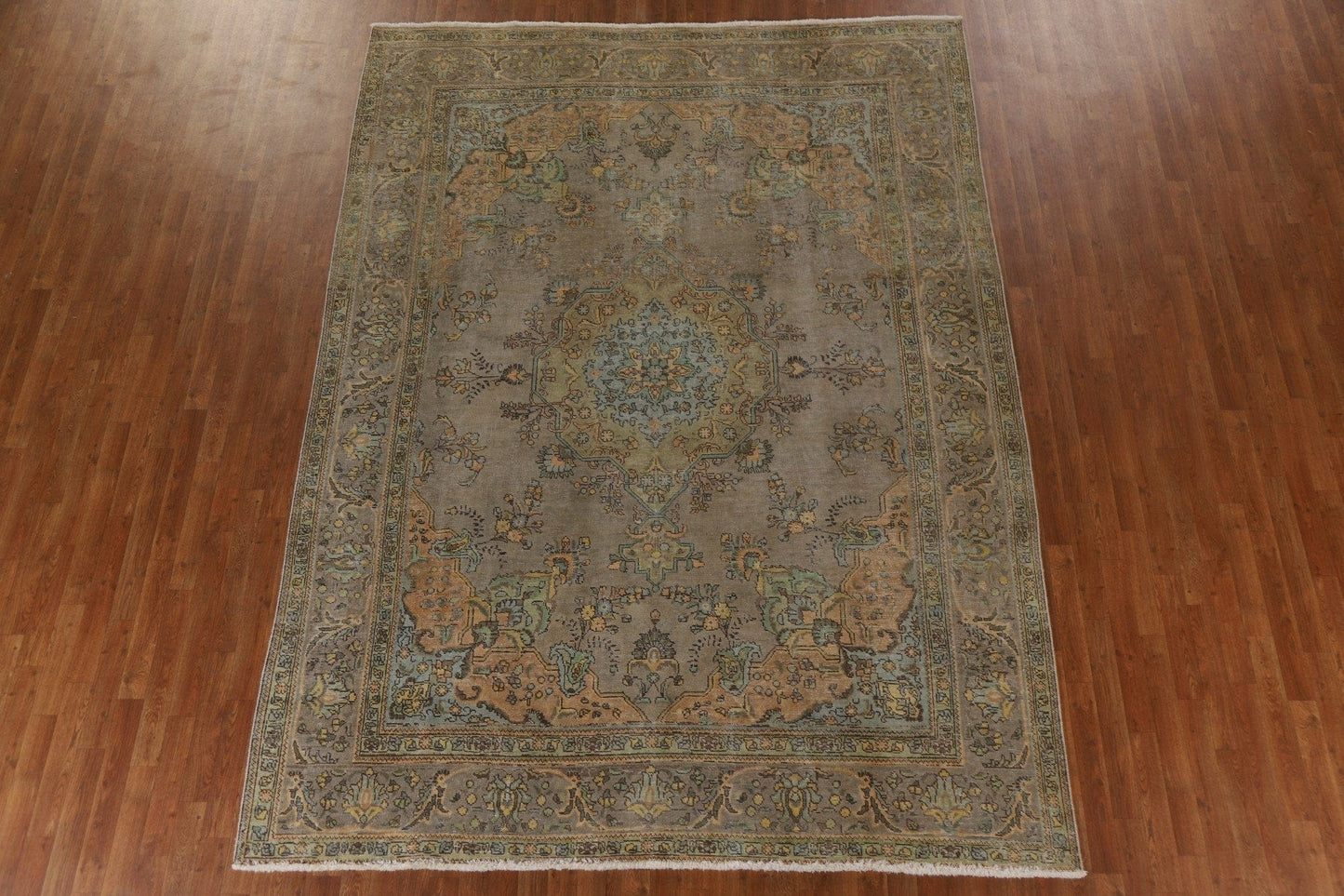 Over-Dyed Distressed Tabriz Persian Area Rug 8x11