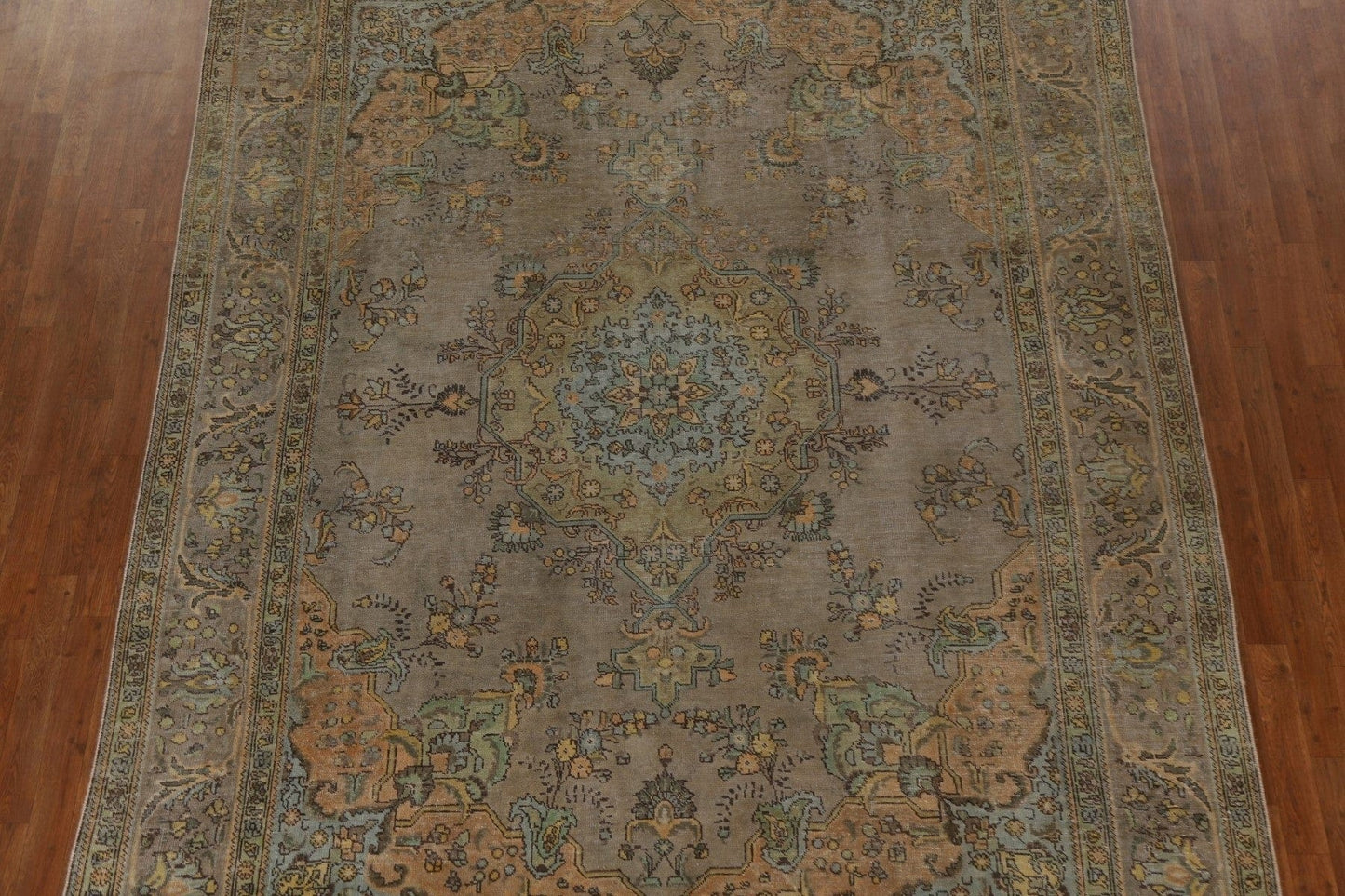 Over-Dyed Distressed Tabriz Persian Area Rug 8x11