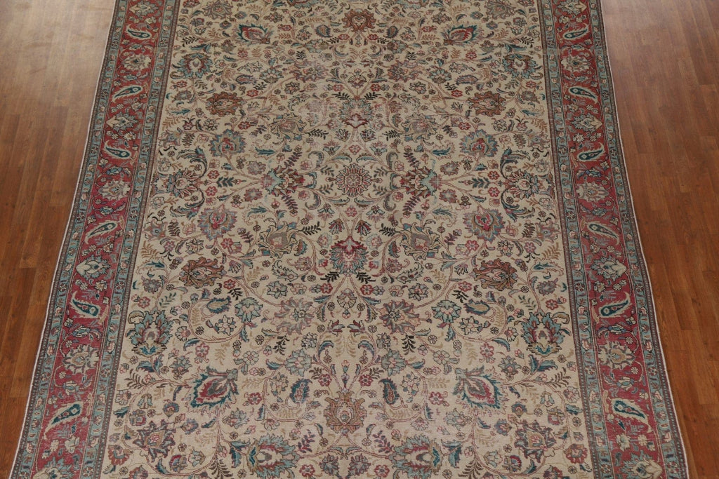 All-Over Floral Tabriz Persian Area Rug 9x12