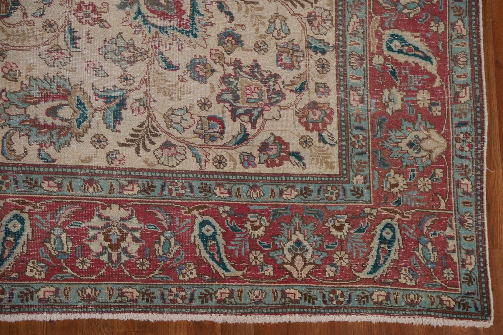 All-Over Floral Tabriz Persian Area Rug 9x12