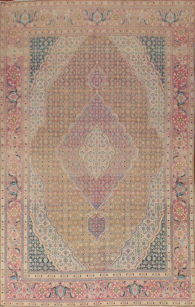 Distressed Wool Tabriz Persian Area Rug 8x11