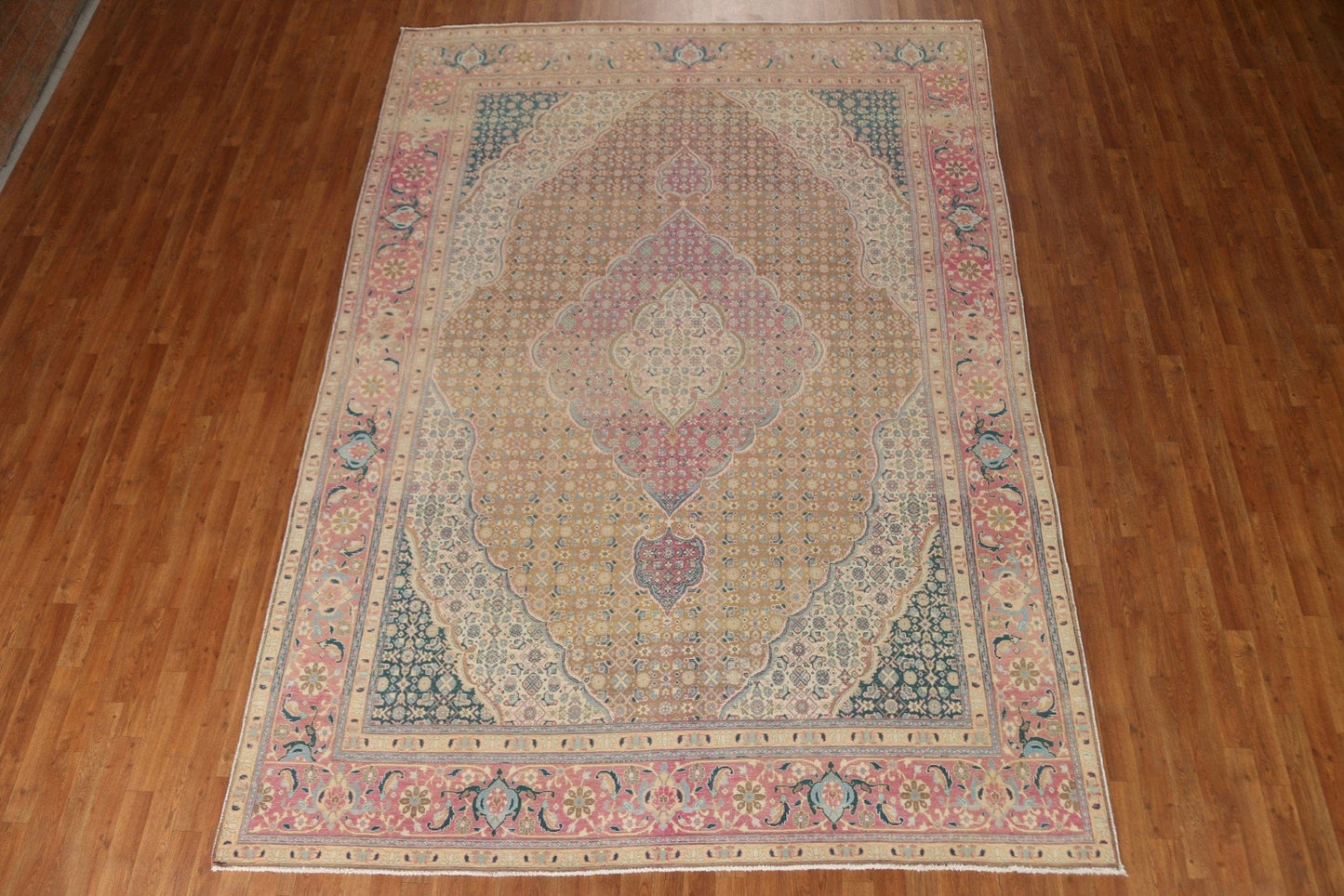 Distressed Wool Tabriz Persian Area Rug 8x11