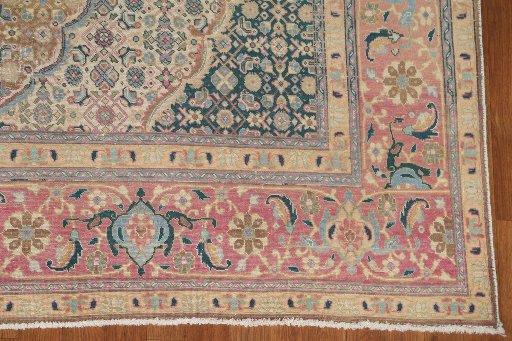 Distressed Wool Tabriz Persian Area Rug 8x11