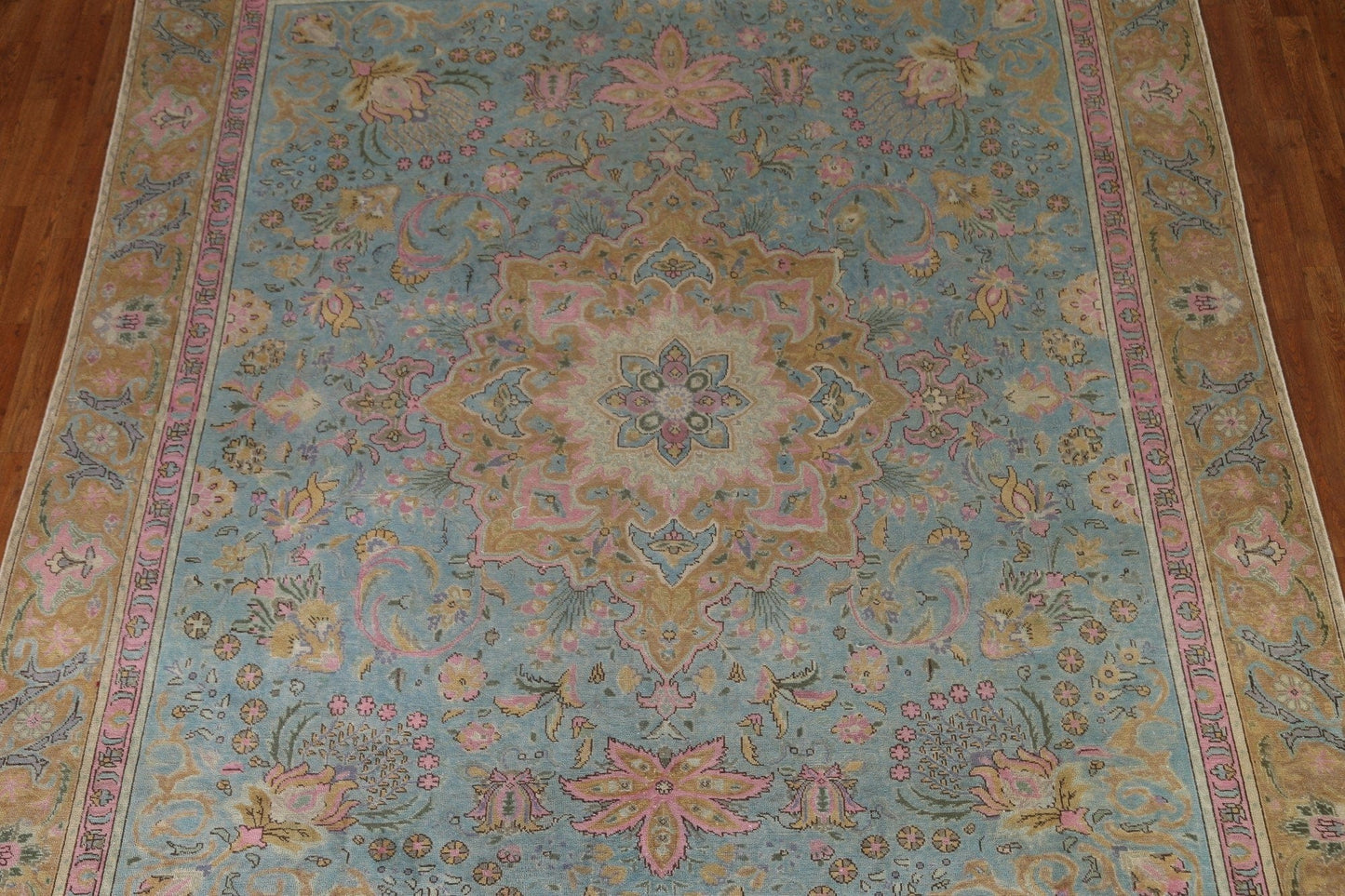 Over-Dyed Distressed Tabriz Persian Area Rug 9x10