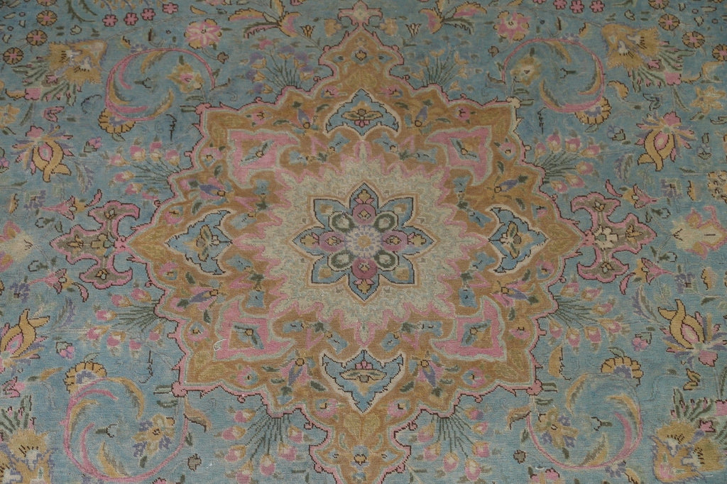 Over-Dyed Distressed Tabriz Persian Area Rug 9x10