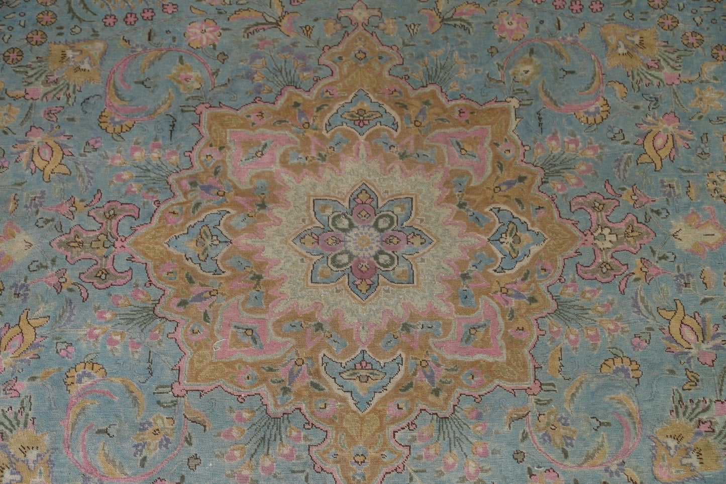 Over-Dyed Distressed Tabriz Persian Area Rug 9x10