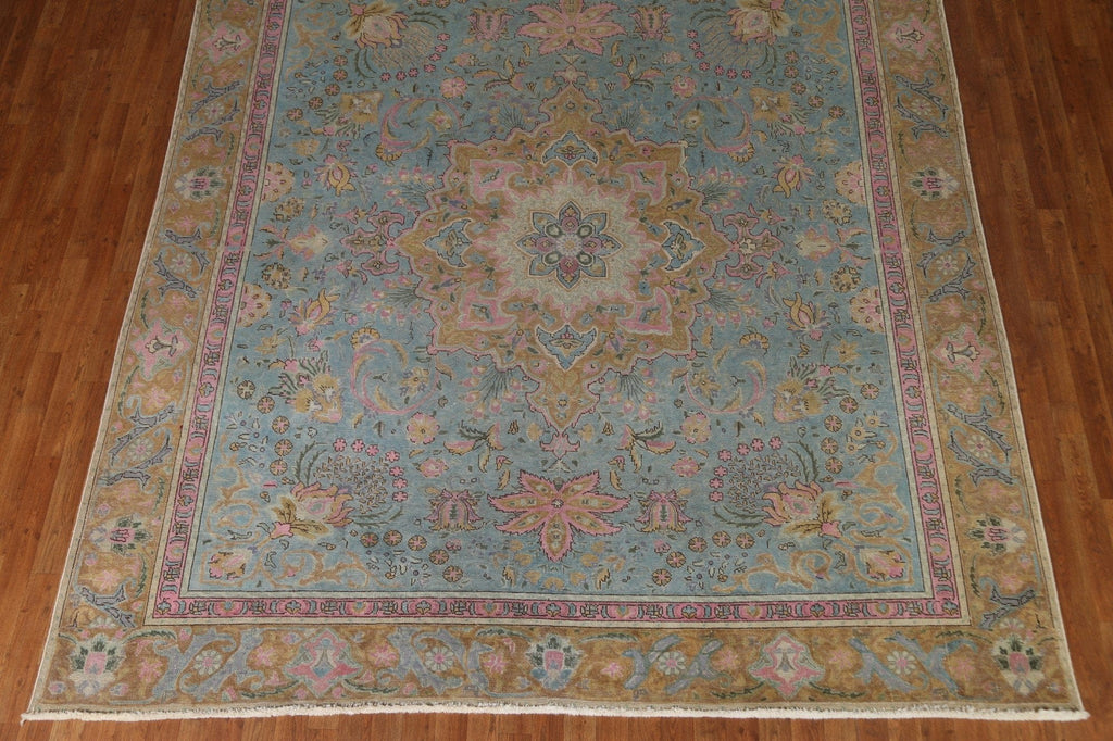 Over-Dyed Distressed Tabriz Persian Area Rug 9x10