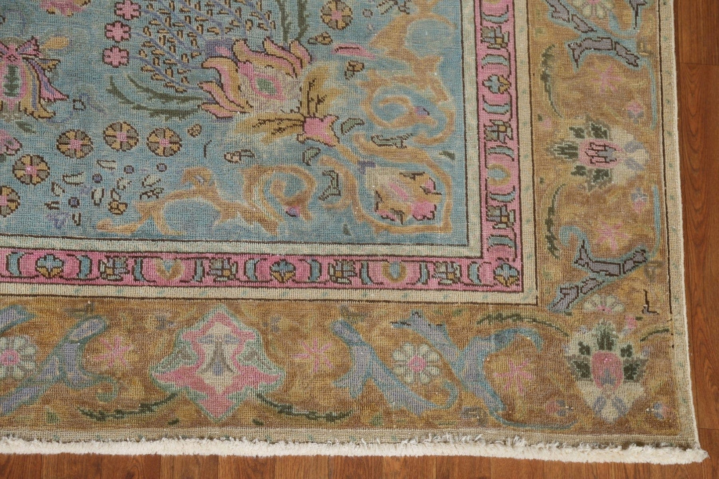 Over-Dyed Distressed Tabriz Persian Area Rug 9x10