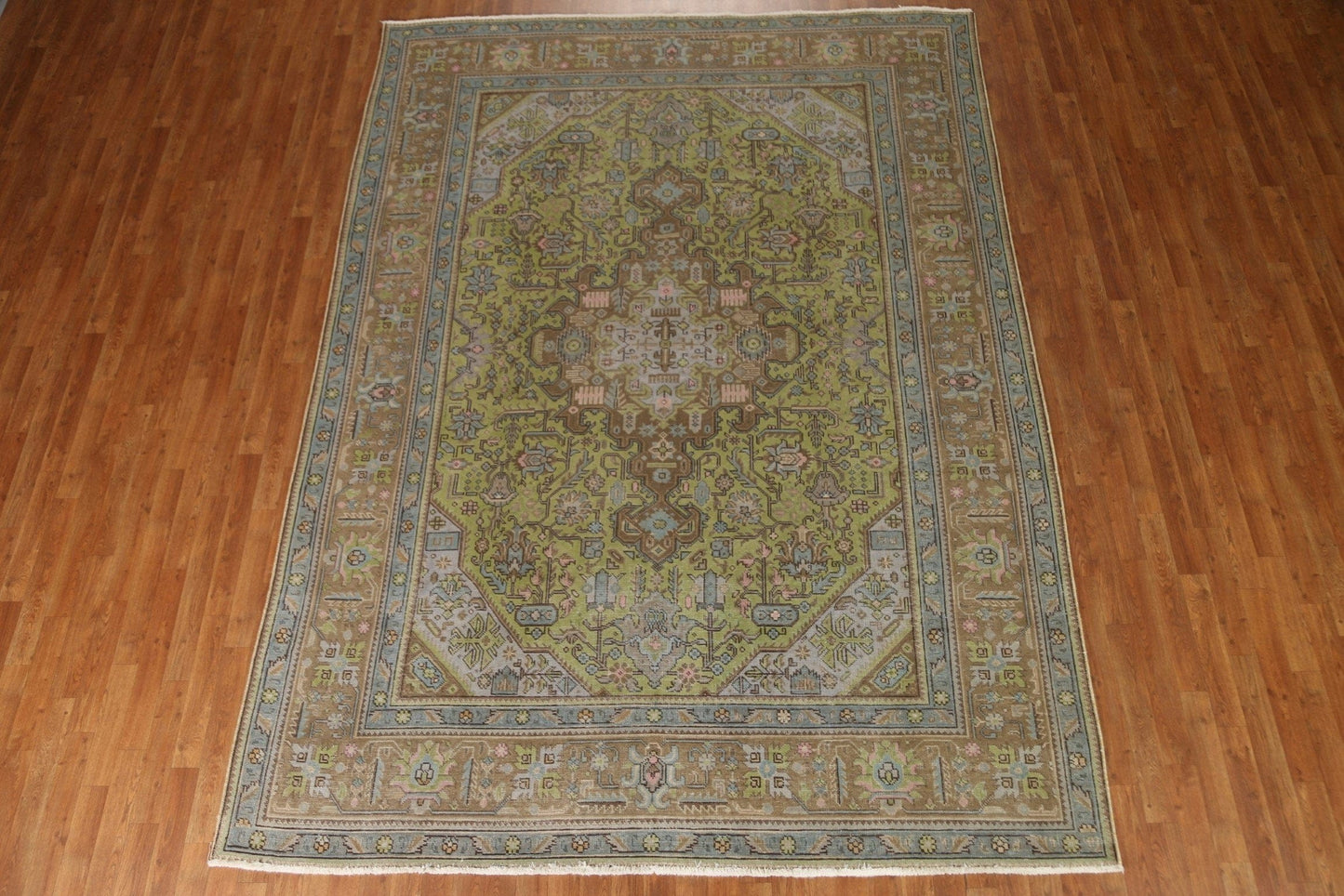 Distressed Over-Dyed Tabriz Persian Area Rug 8x11