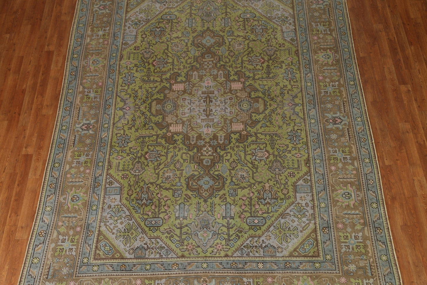 Distressed Over-Dyed Tabriz Persian Area Rug 8x11