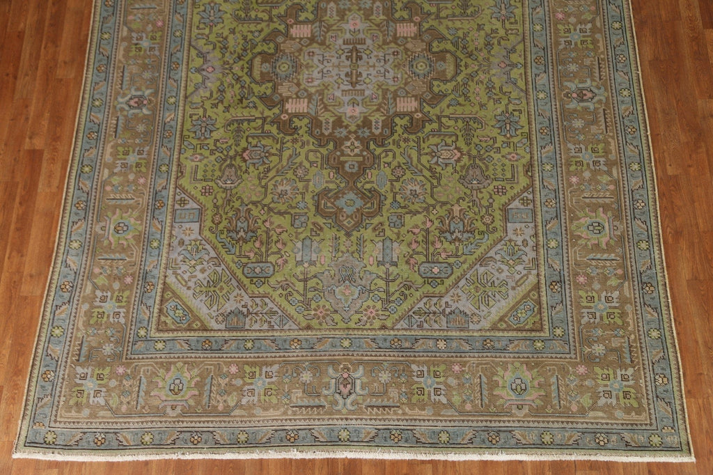 Distressed Over-Dyed Tabriz Persian Area Rug 8x11