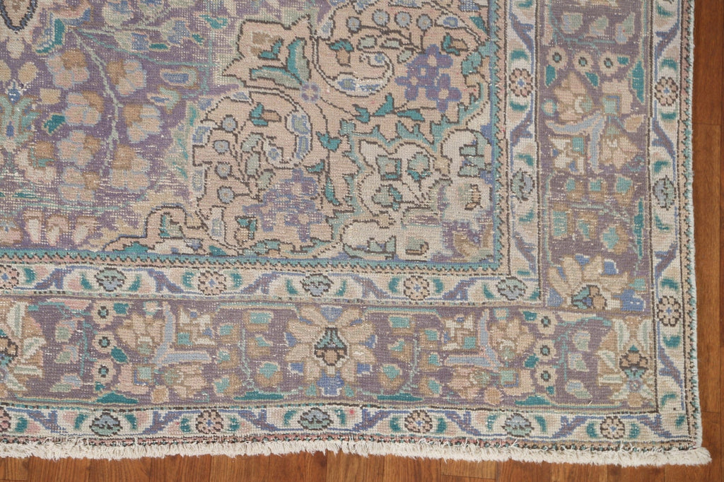 Vintage Blue Tabriz Persian Area Rug 7x10