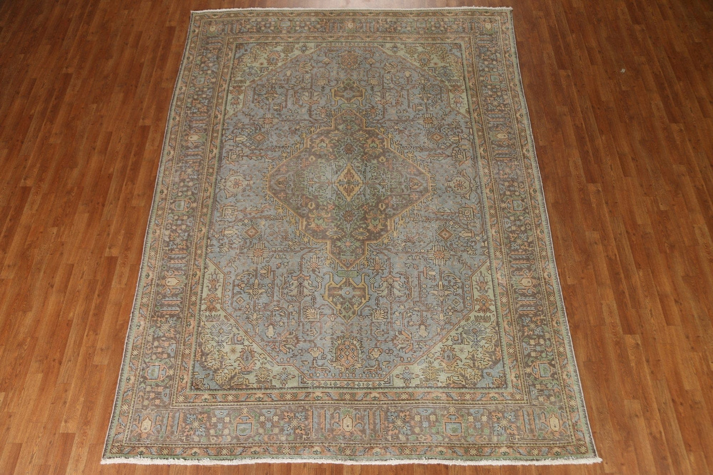 Distressed Over-Dyed Tabriz Persian Area Rug 8x11