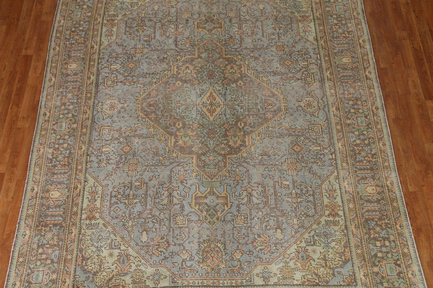 Distressed Over-Dyed Tabriz Persian Area Rug 8x11