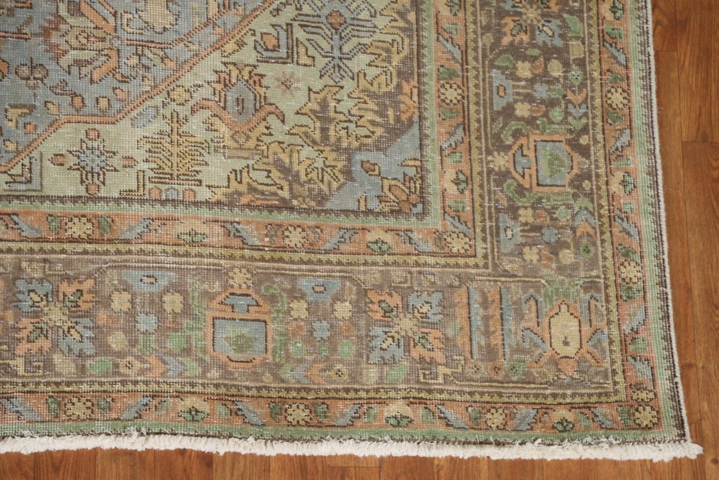 Distressed Over-Dyed Tabriz Persian Area Rug 8x11