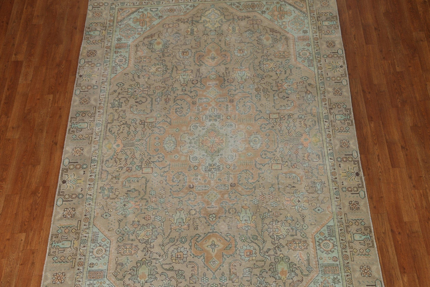 Distressed Over-Dyed Tabriz Persian Area Rug 6x10