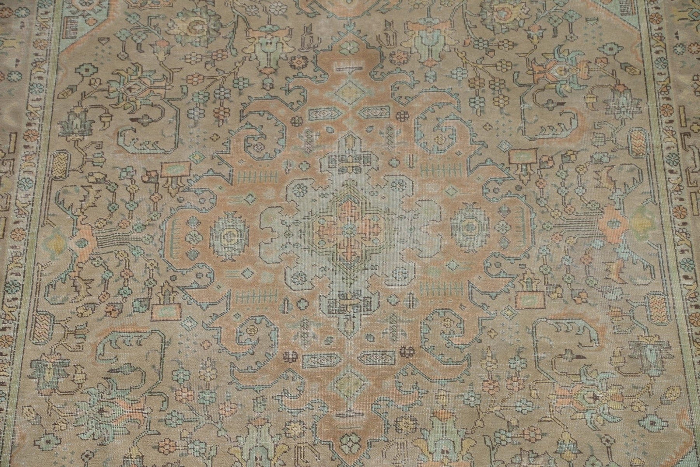 Distressed Over-Dyed Tabriz Persian Area Rug 6x10