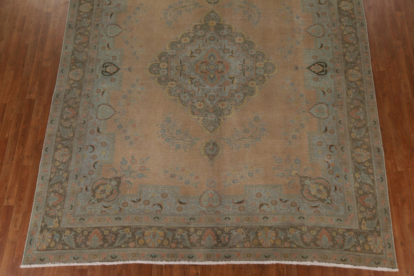 Distressed Over-Dyed Tabriz Persian Area Rug 10x12