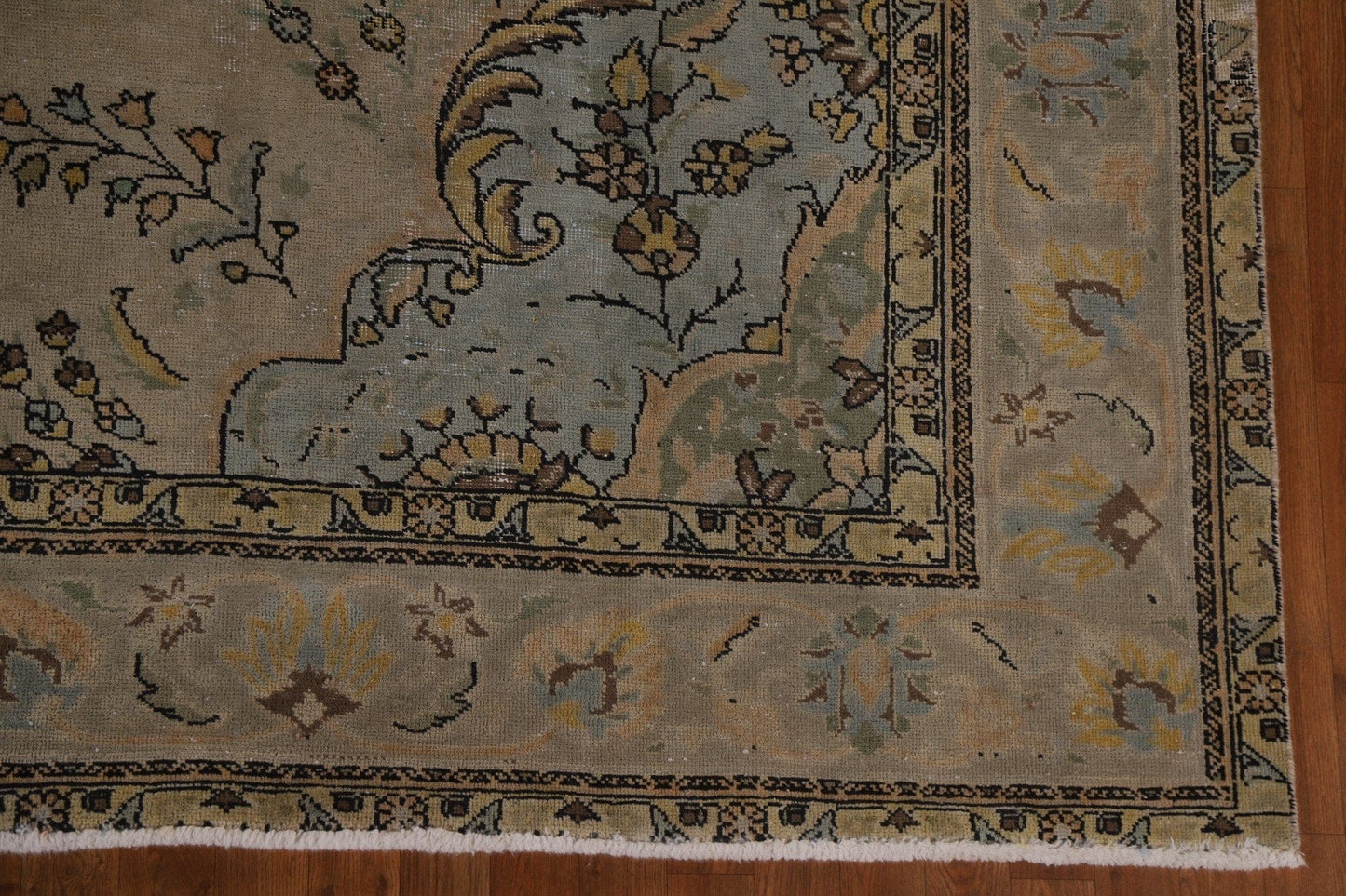 Distressed Over-Dyed Tabriz Persian Area Rug 10x13