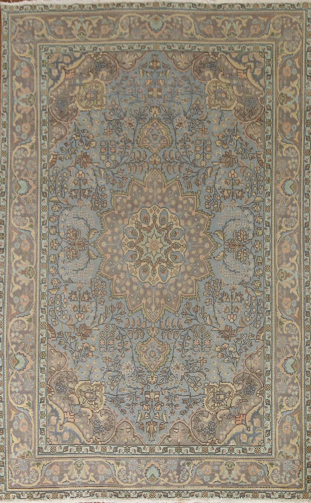 Distressed Over-Dyed Tabriz Persian Area Rug 7x9