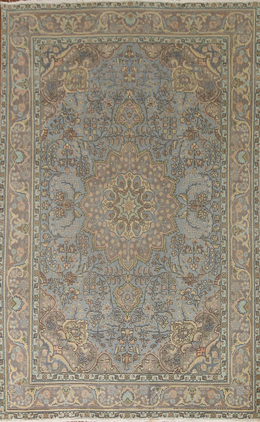 Distressed Over-Dyed Tabriz Persian Area Rug 7x9