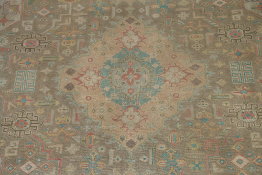 Distressed Over-Dyed Tabriz Persian Area Rug 10x13