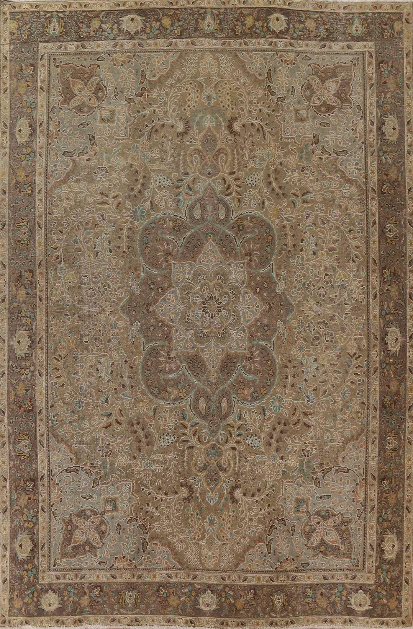 Vintage Tabriz Persian Area Rug 10x13